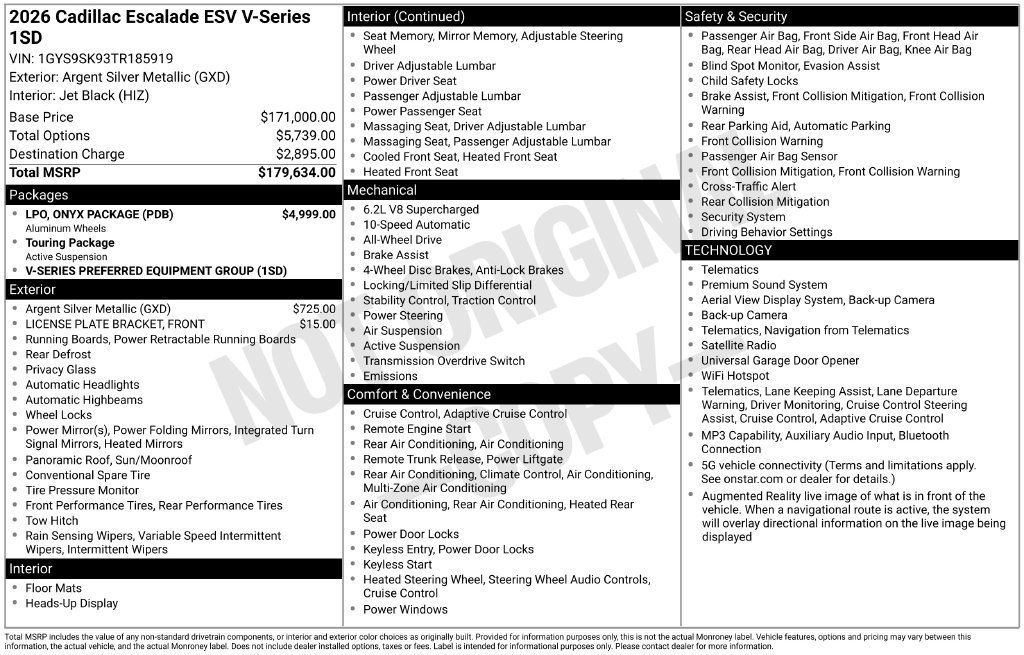 2026 Cadillac Escalade ESV V-Series - Photo 54