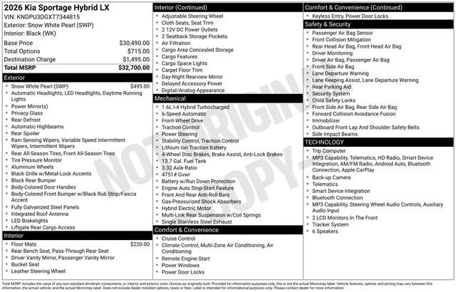 2026 Kia Sportage LX Hybrid - Photo 5