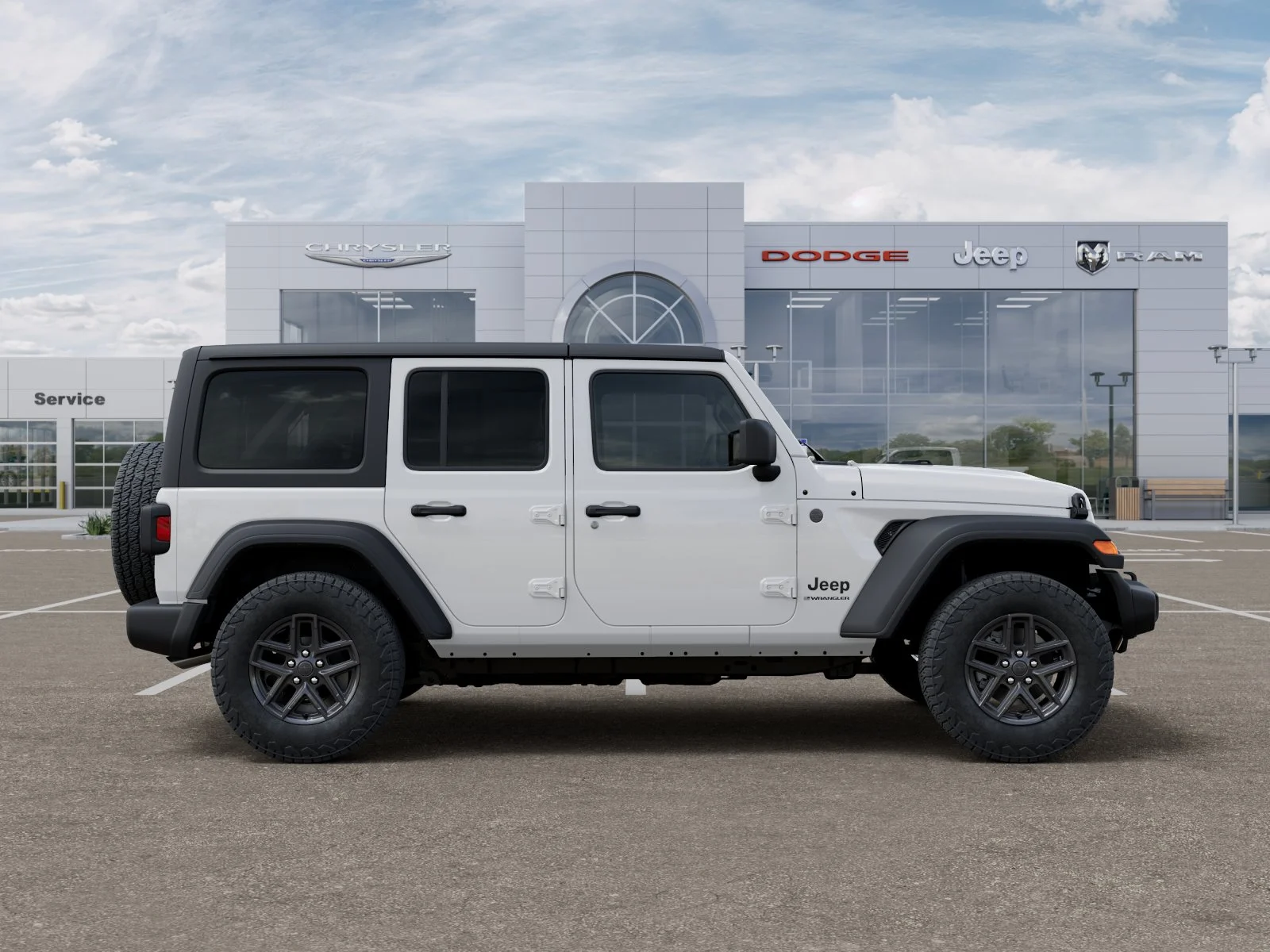 New 2026 Bright White Clear-Coat Exterior Paint Jeep Sport S image 49