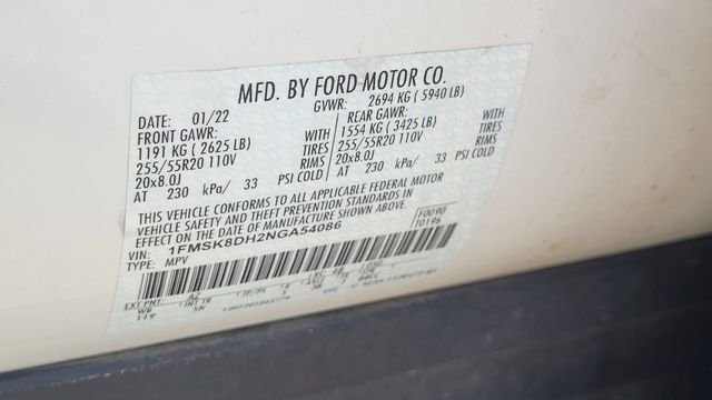 Used 2022 White Metallic Ford XLT image 28