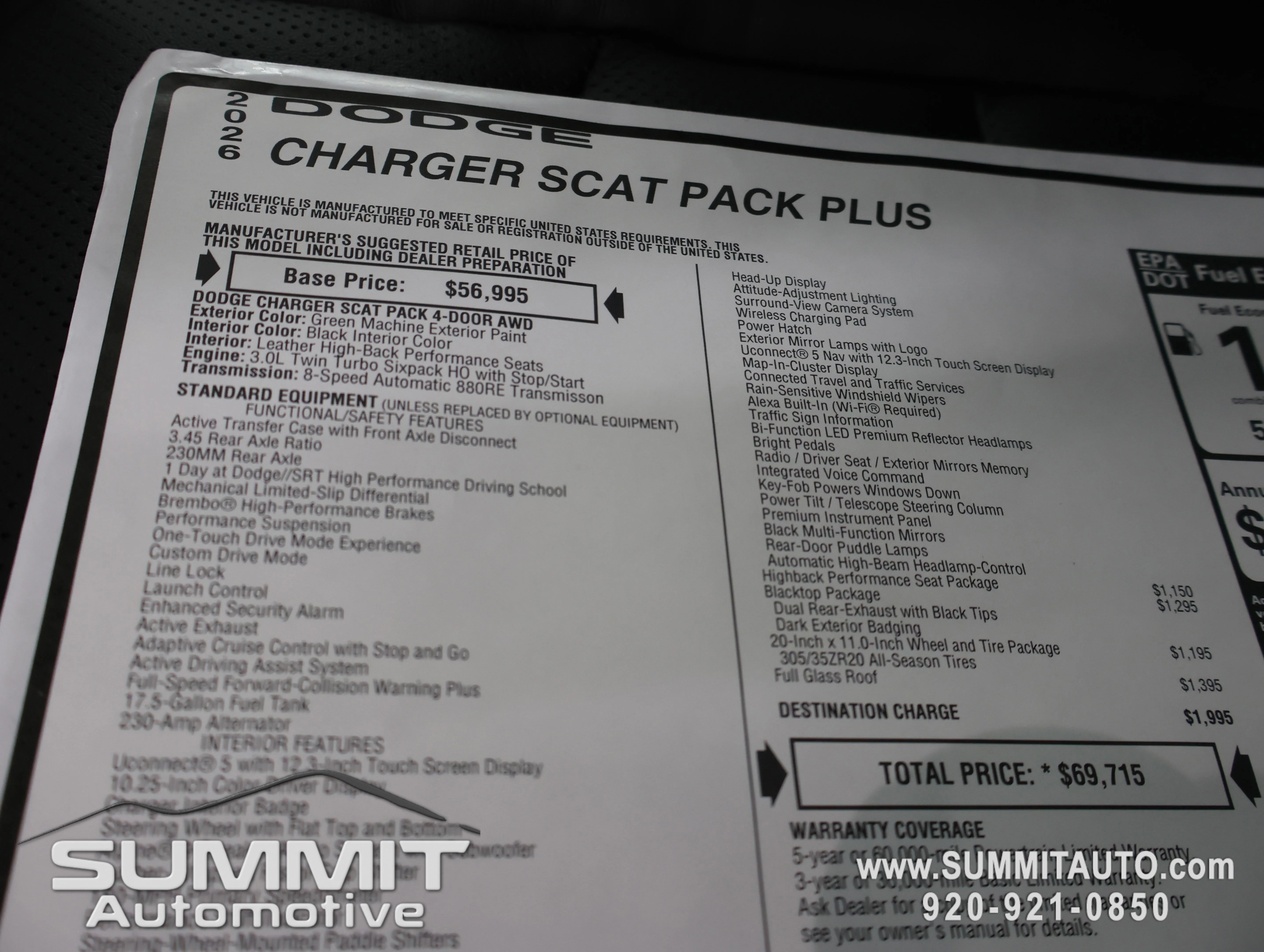 New 2026 Green Machine Exterior Paint Dodge R/T Scat Pack image 44