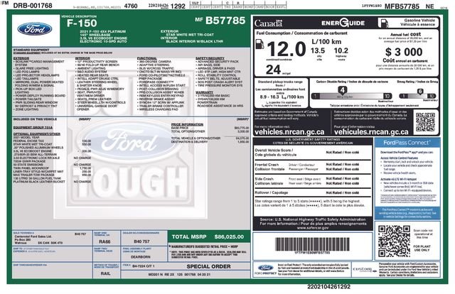 Used 2021 White Ford Platinum image 25