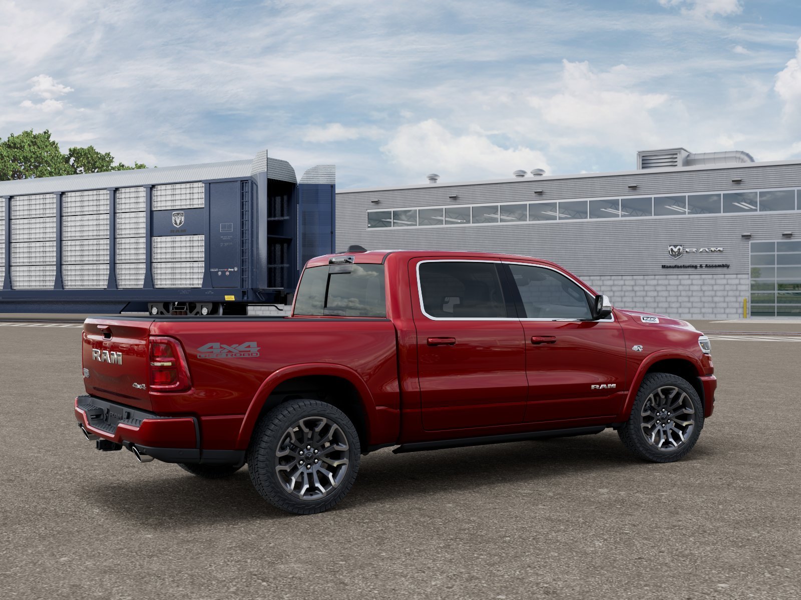 New 2026 Molten Red Pearl-Coat Exterior Paint RAM Longhorn image 2
