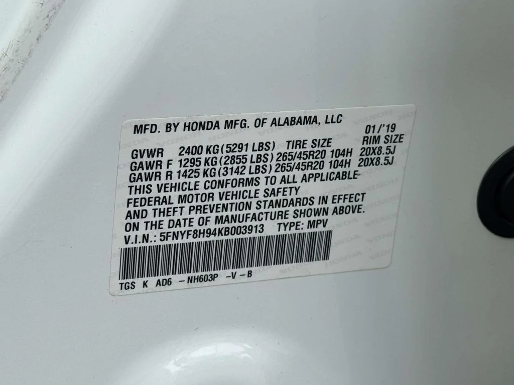 Used 2019 White Honda Touring image 30