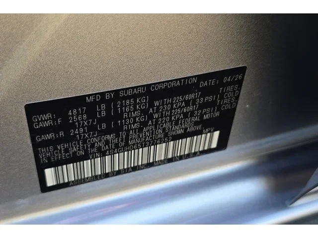 New 2026 ICE SILVER METALLIC Subaru Premium image 54