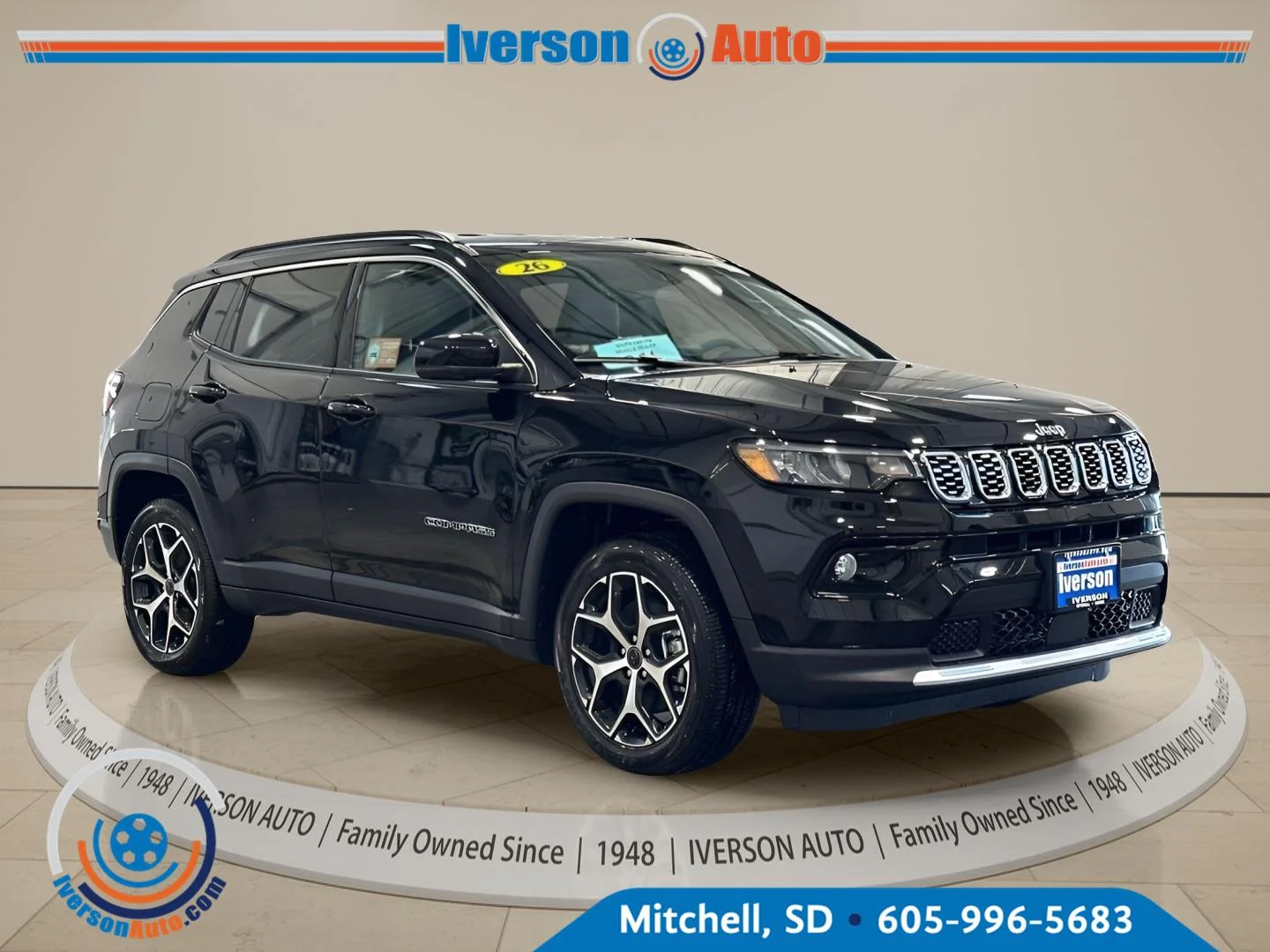 New 2026 Diamond Black Crystal Pearlcoat Jeep Limited image 1