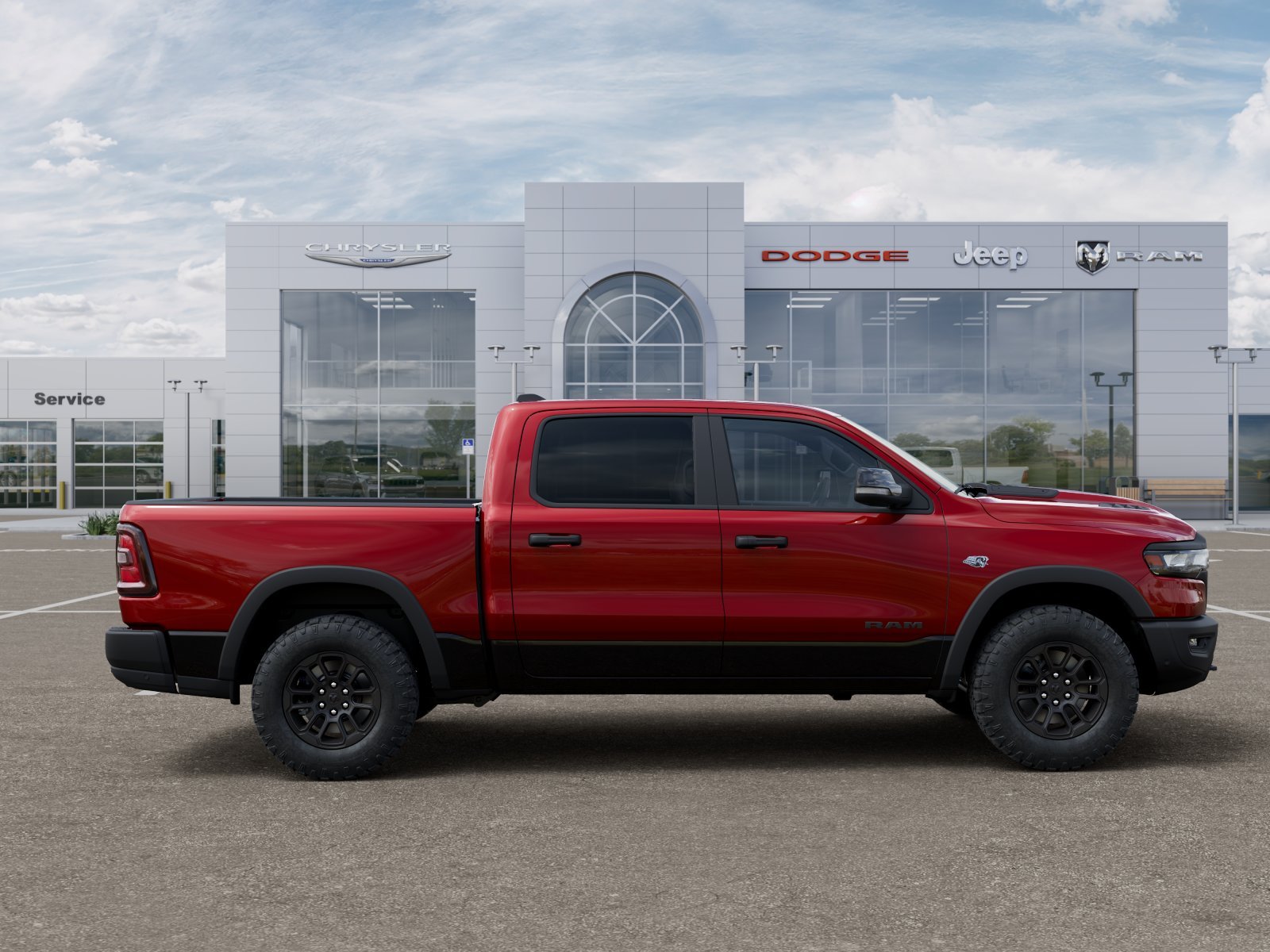 New 2026 Molten Red Pearl-Coat Exterior Paint RAM Rebel image 140