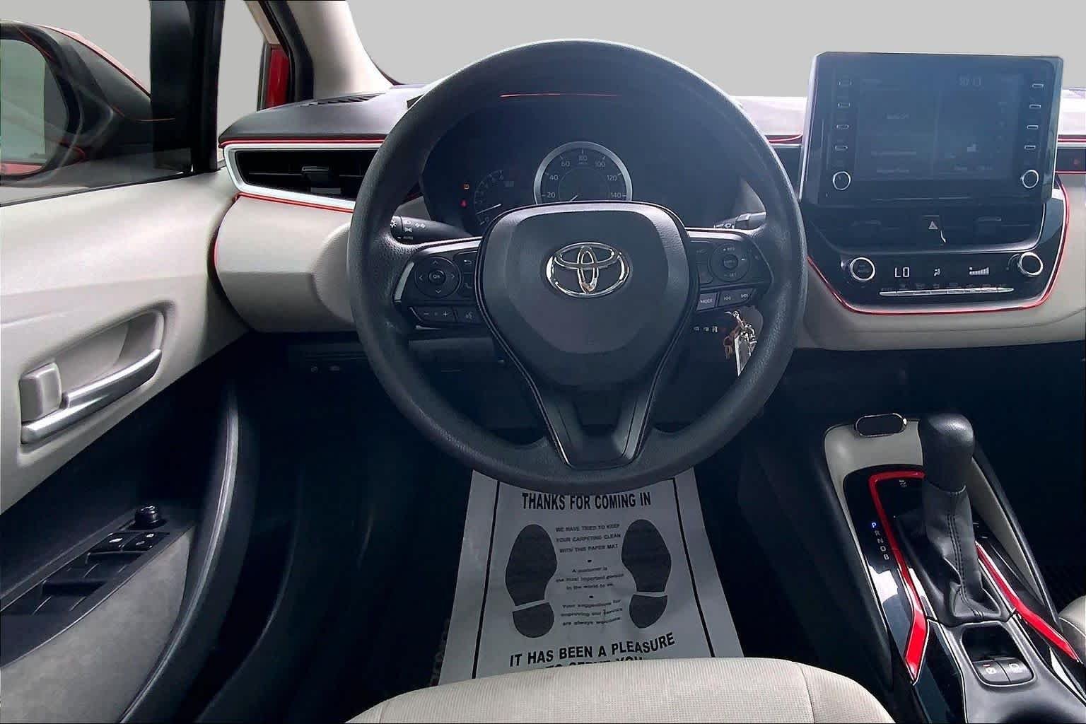 Used 2020 Barcelona Red Metallic Toyota LE image 5