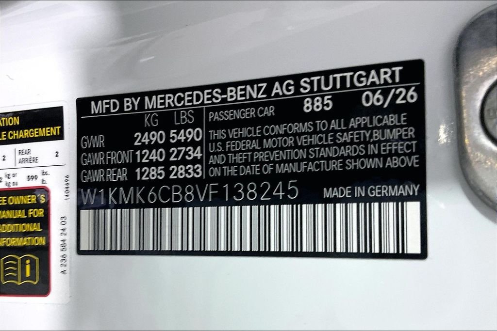 New 2027 MANUFAKTUR Moonlight White Metallic Mercedes-Benz AMG® CLE 53 4MATIC+ Cabriolet image 12