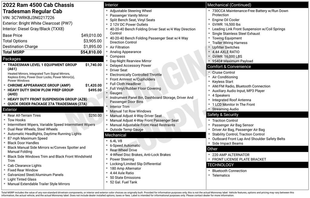 Used 2022 Bright White Clearcoat RAM Tradesman image 7