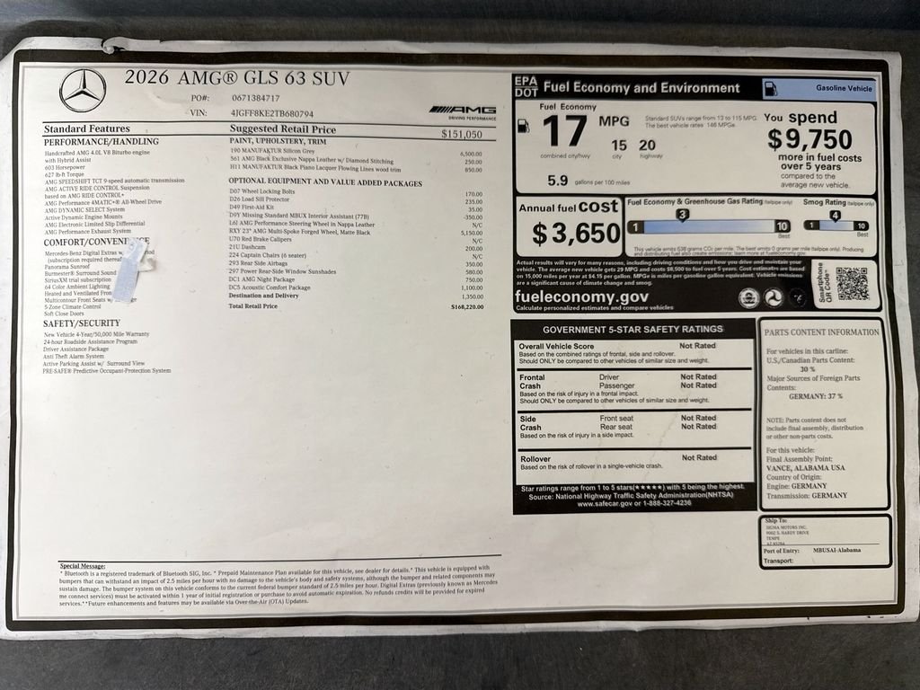 New 2026 MANUFAKTUR Silicon Grey Mercedes-Benz GLS 63 AMG® image 9