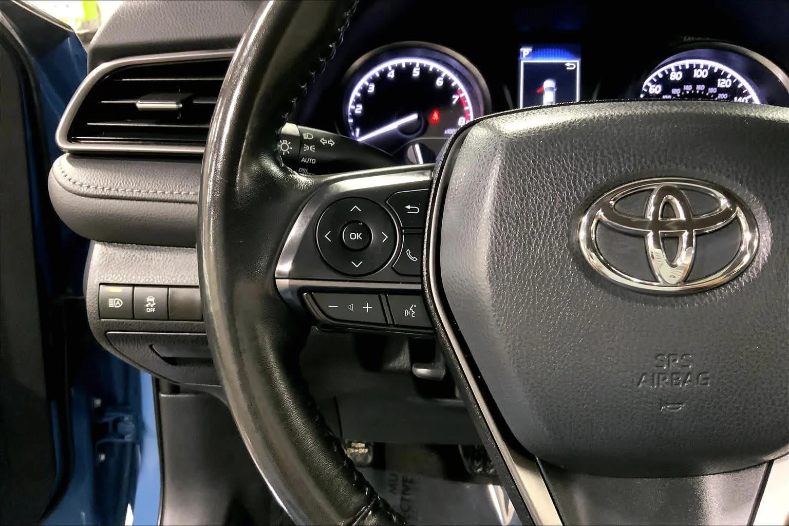 Used 2024 Cavalry Blue Toyota SE image 24