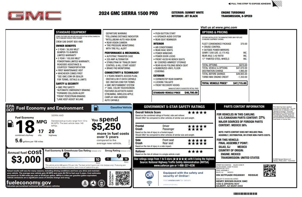 Certified Used 2024 White GMC Pro image 5