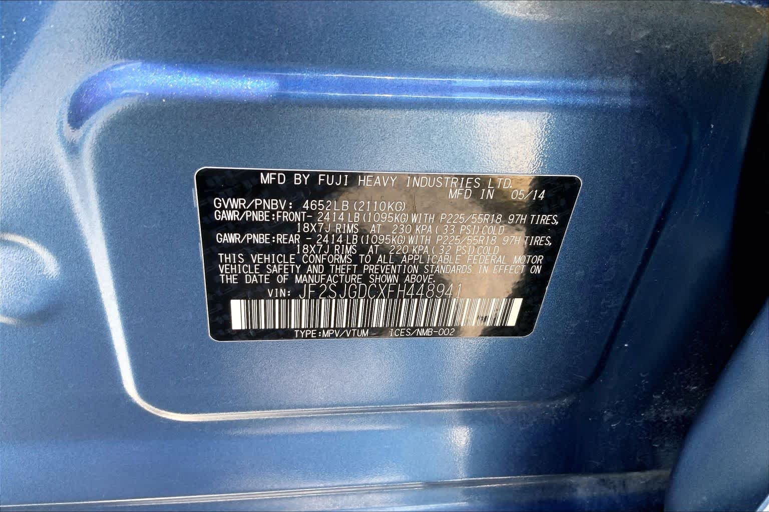 Used 2015 Quartz Blue Pearl Subaru 2.0XT Premium image 30