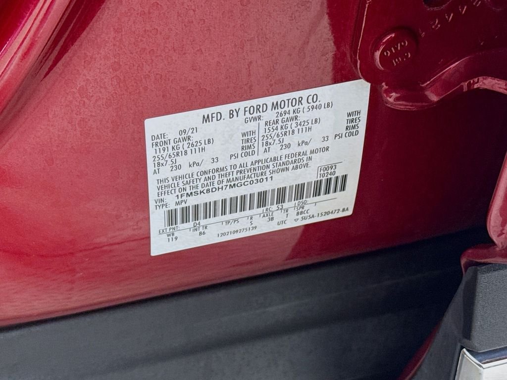 Used 2021 Rapid Red Metallic Tinted Clearcoat Ford XLT image 32