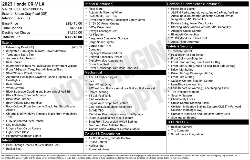 Certified Used 2023 Urban Gray Honda LX image 18
