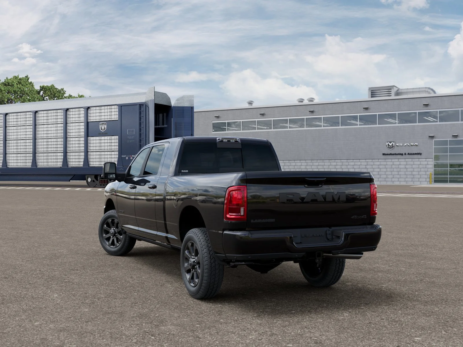 New 2026 Diamond Black Crystal Pearlcoat Ram Laramie image 3