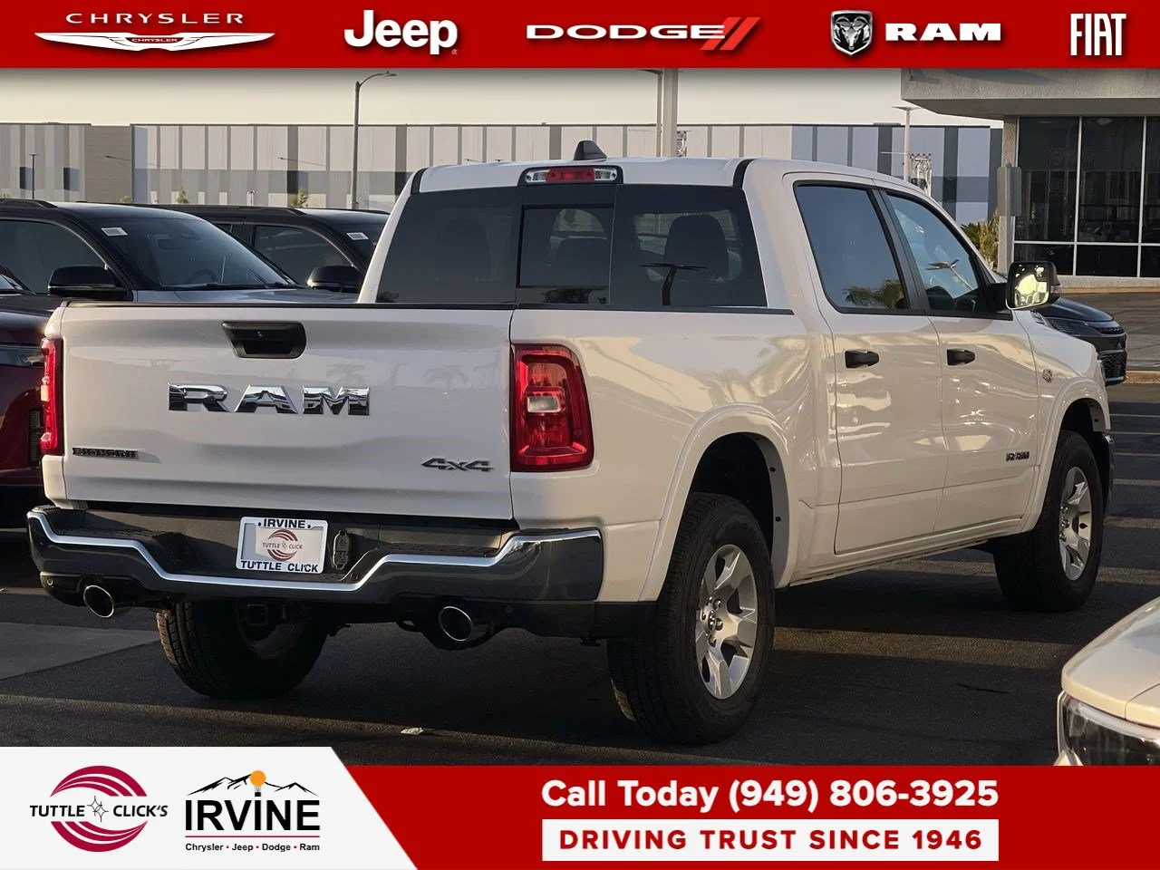 New 2026 Bright White Clear-Coat Exterior Paint RAM Big Horn image 12
