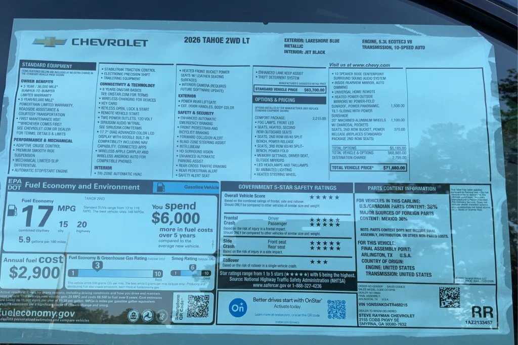 New 2026 Lakeshore Blue Metallic Chevrolet LT image 23