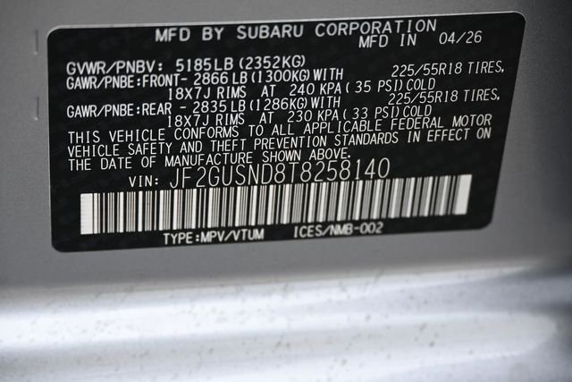 New 2026 Silver Subaru Limited Hybrid image 20