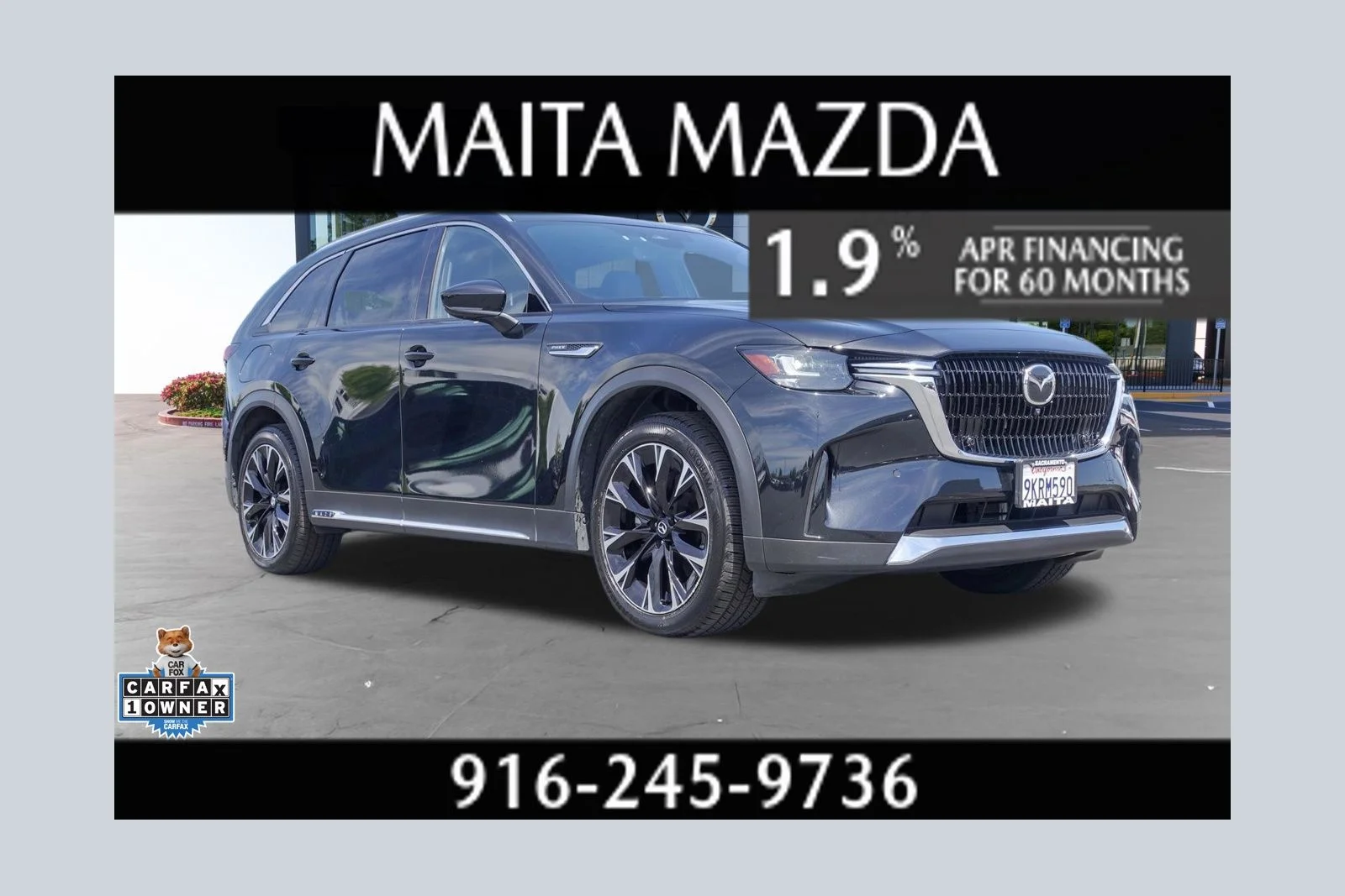 Certified Used 2024 Jet Black Mica Mazda Premium Plus image 1