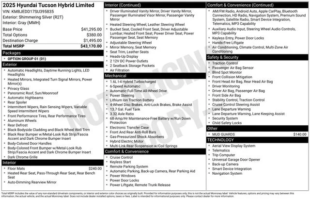 Used 2025 Silver Hyundai Limited image 4