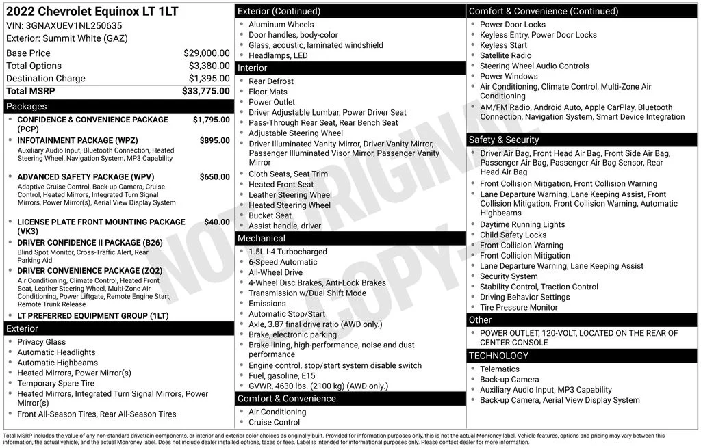 Used 2022 White Chevrolet LT image 17