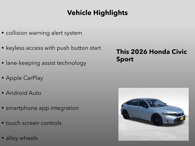 New 2026 Solar Silver Metallic Honda Sport image 10