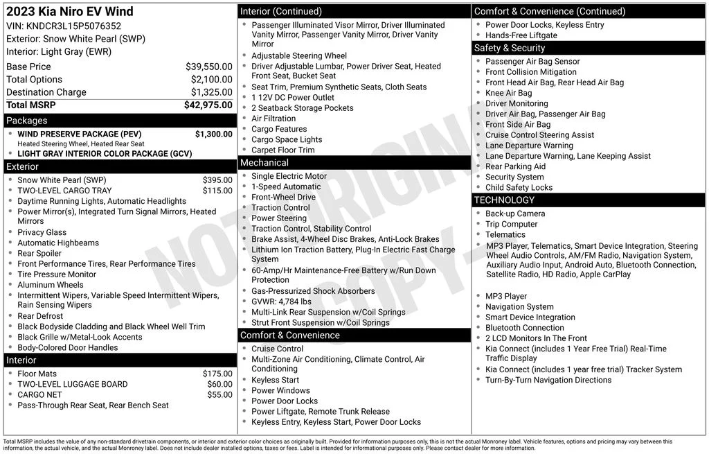 Used 2023 White Kia Wind image 17