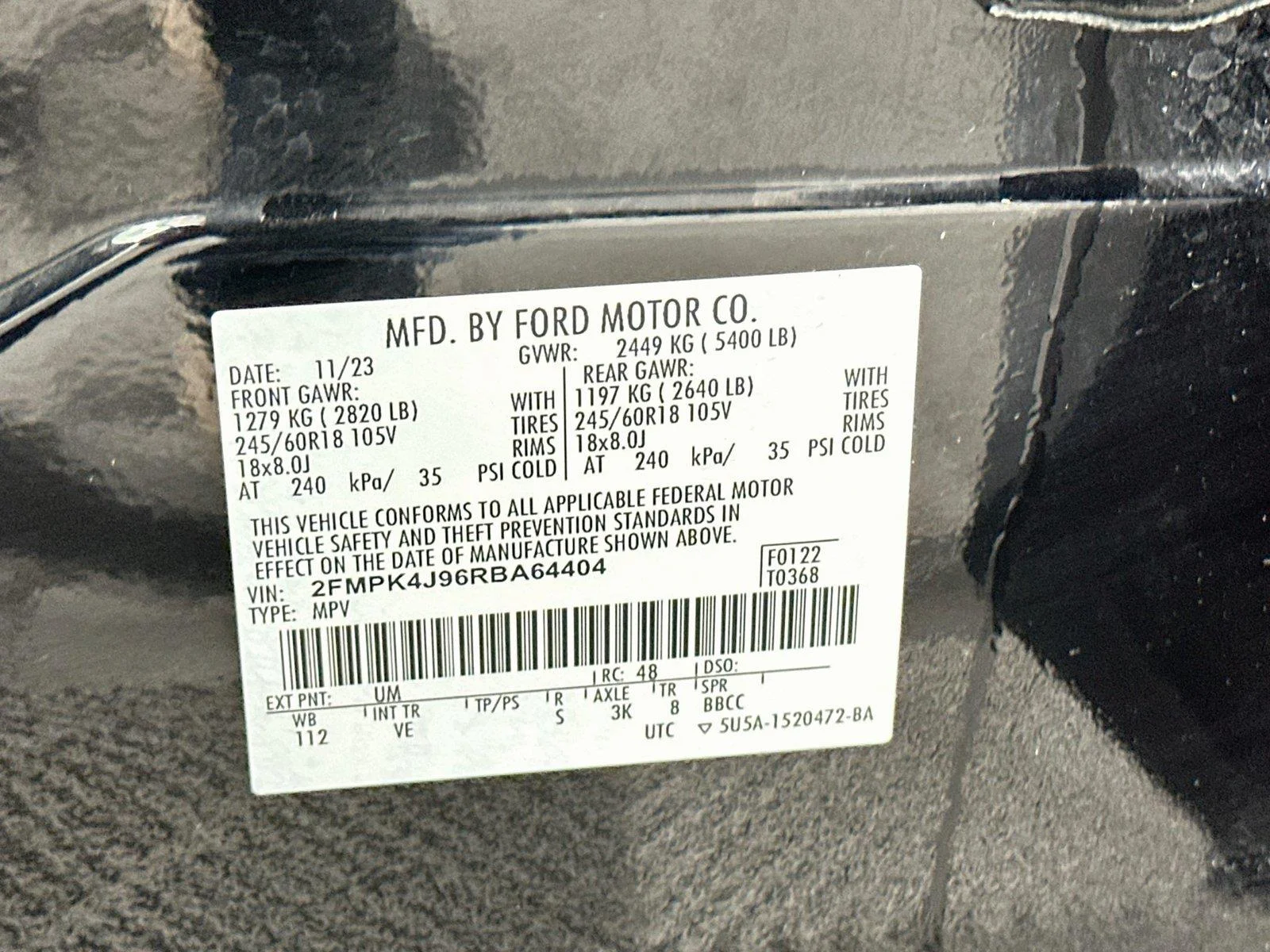 Used 2024 Agate Black Ford SEL image 22