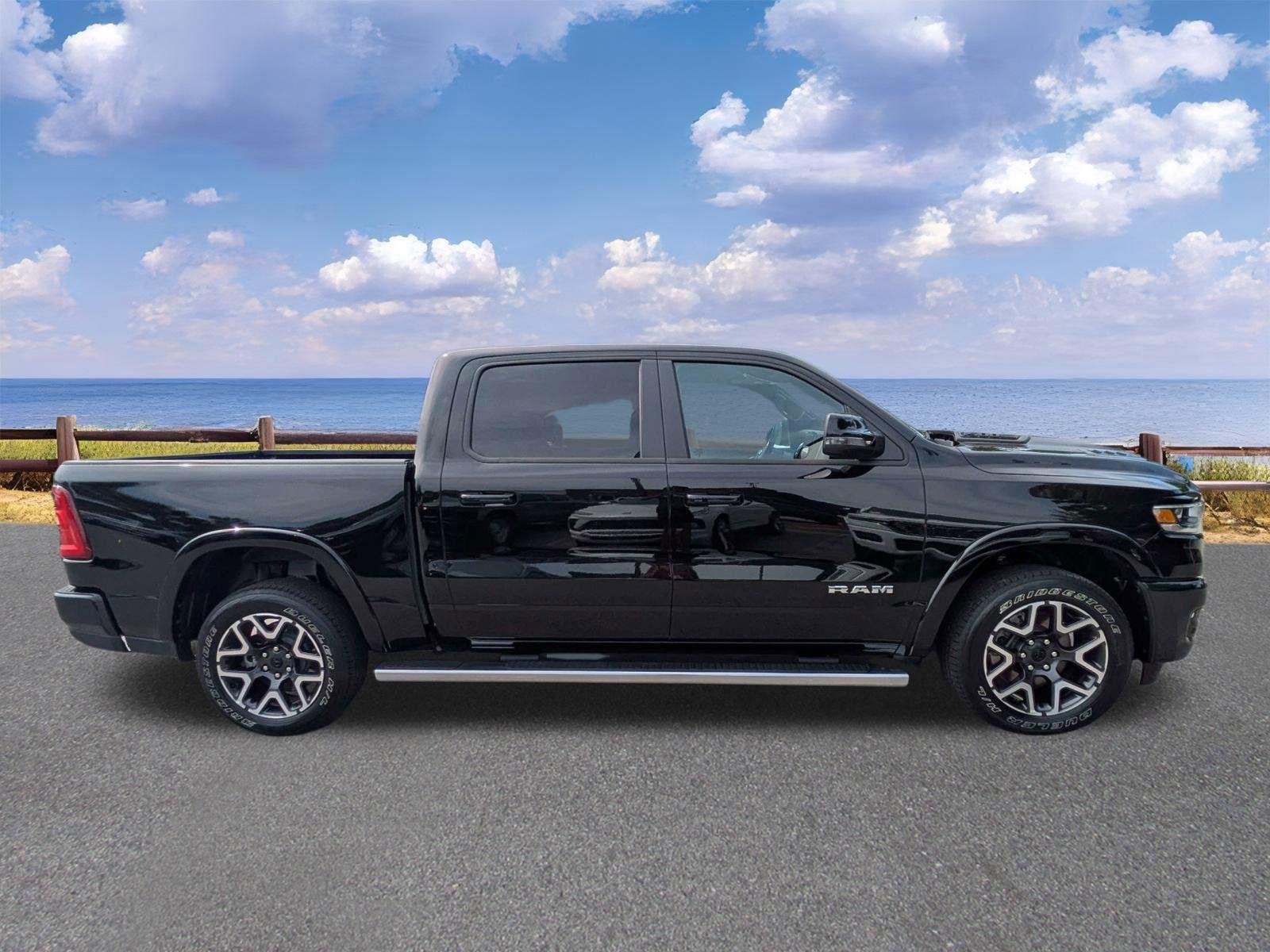 Used 2025 Diamond Black Crystal Pearlcoat Ram Laramie image 9