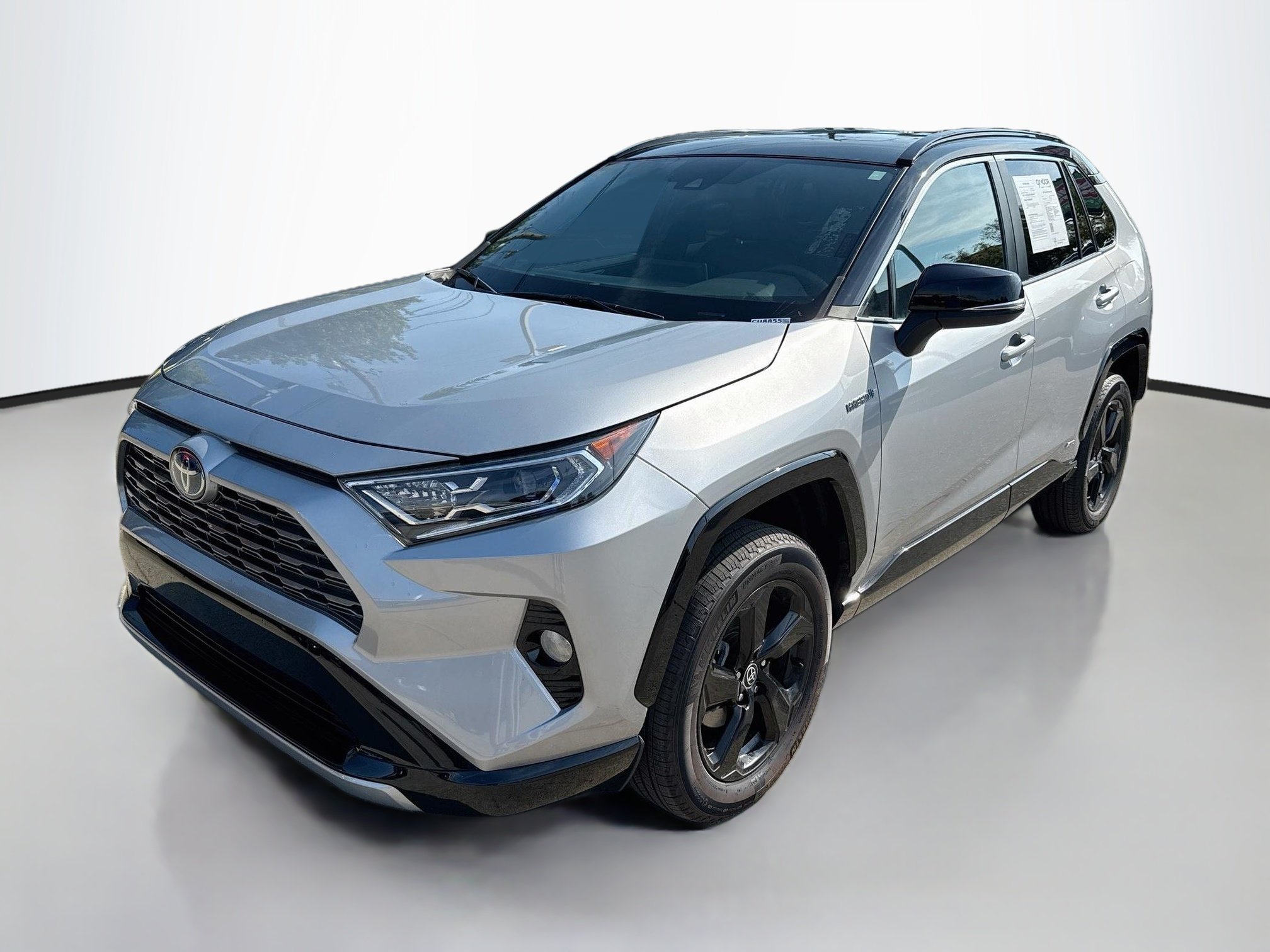 Used 2021 Silver Sky Metallic/Midnight Black Metallic Toyota Hybrid XSE image 3