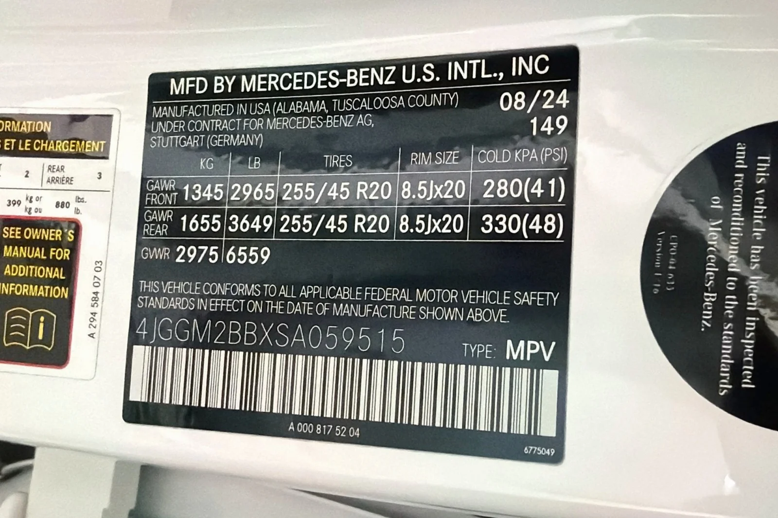 Certified Used 2025 Polar White Mercedes-Benz 350+ image 27