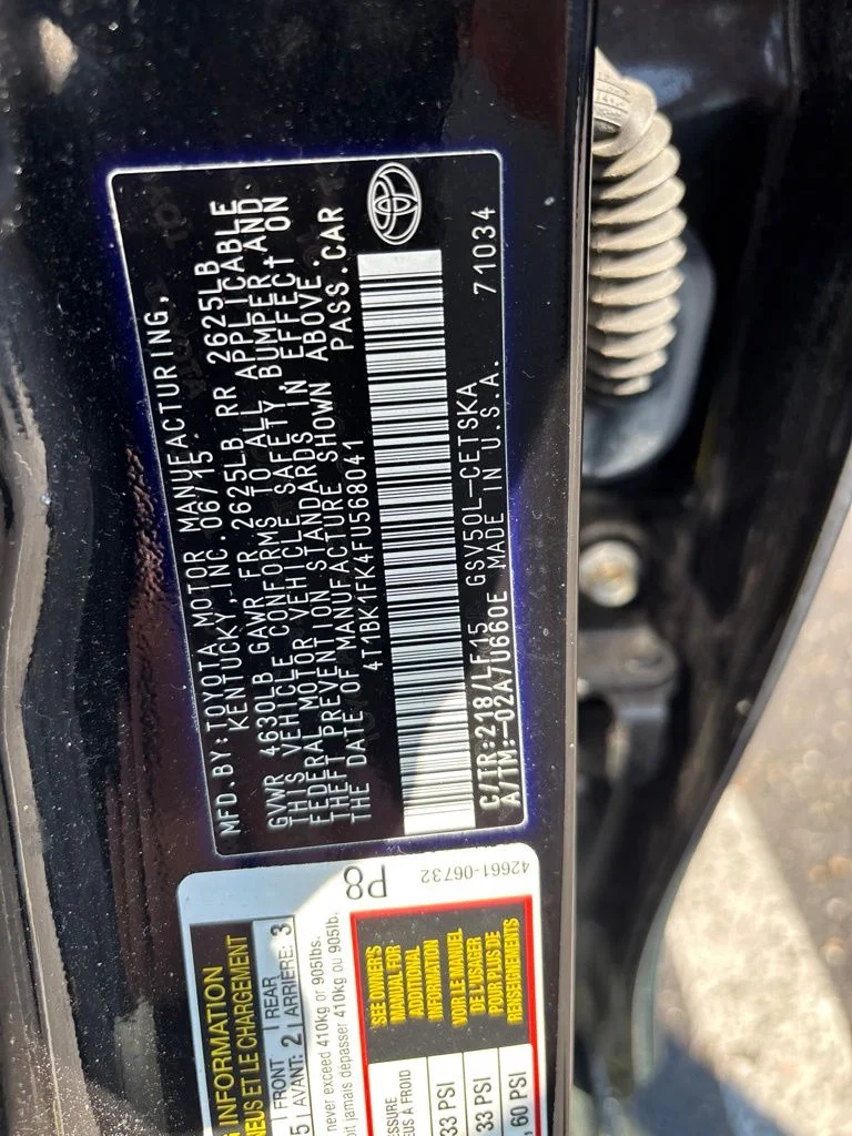 Used 2015 Attitude Black Toyota XSE V6 image 8