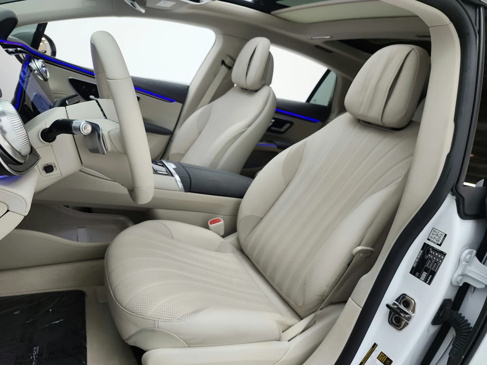 Certified Used 2024 MANUFAKTUR Moonlight White Metallic Mercedes-Benz EQS 450 4MATIC® Sedan image 10
