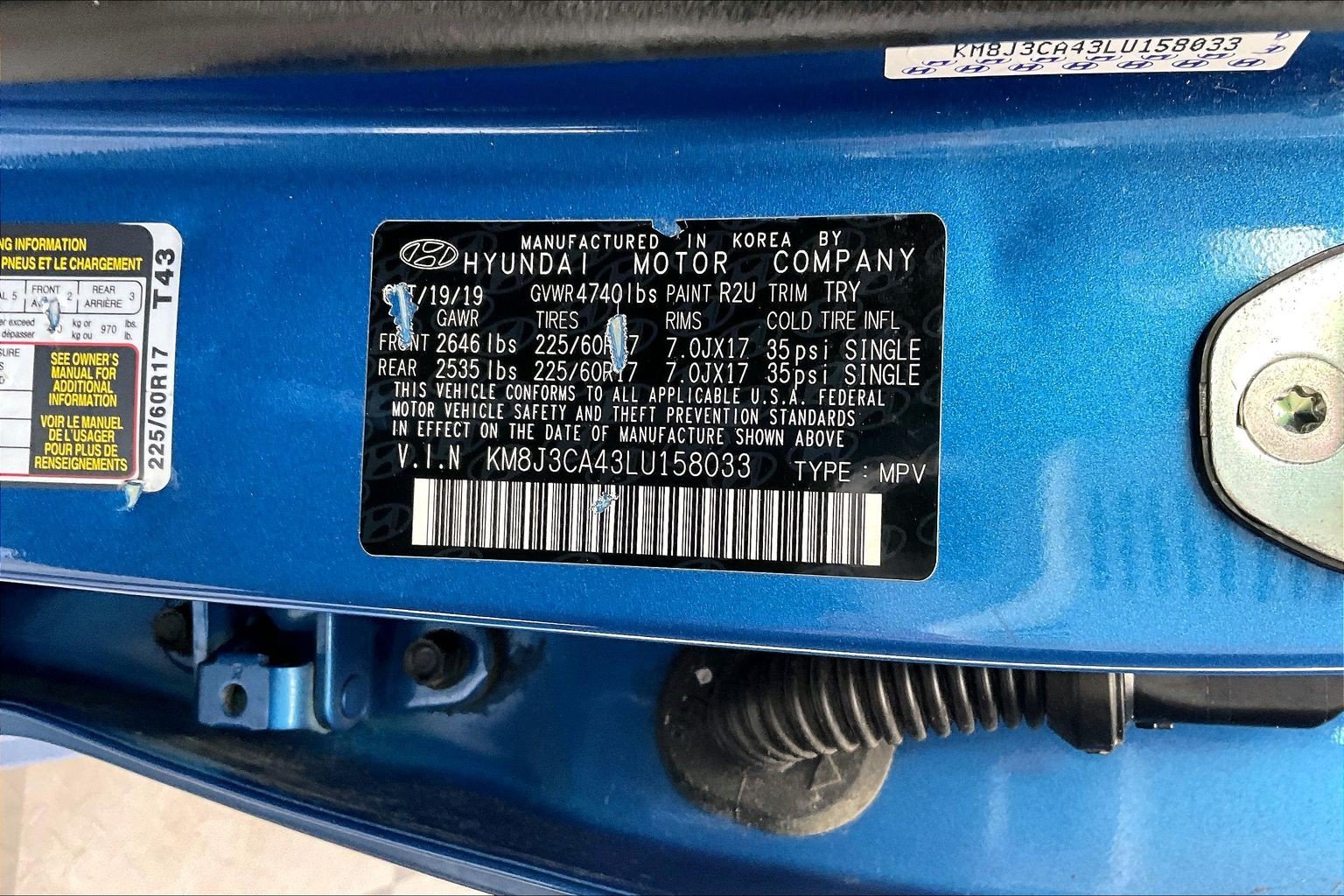 Used 2020 Aqua Blue Hyundai Value image 34