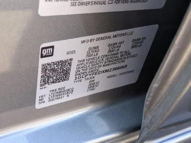 Used 2021 Gray Chevrolet LT Trail Boss image 36