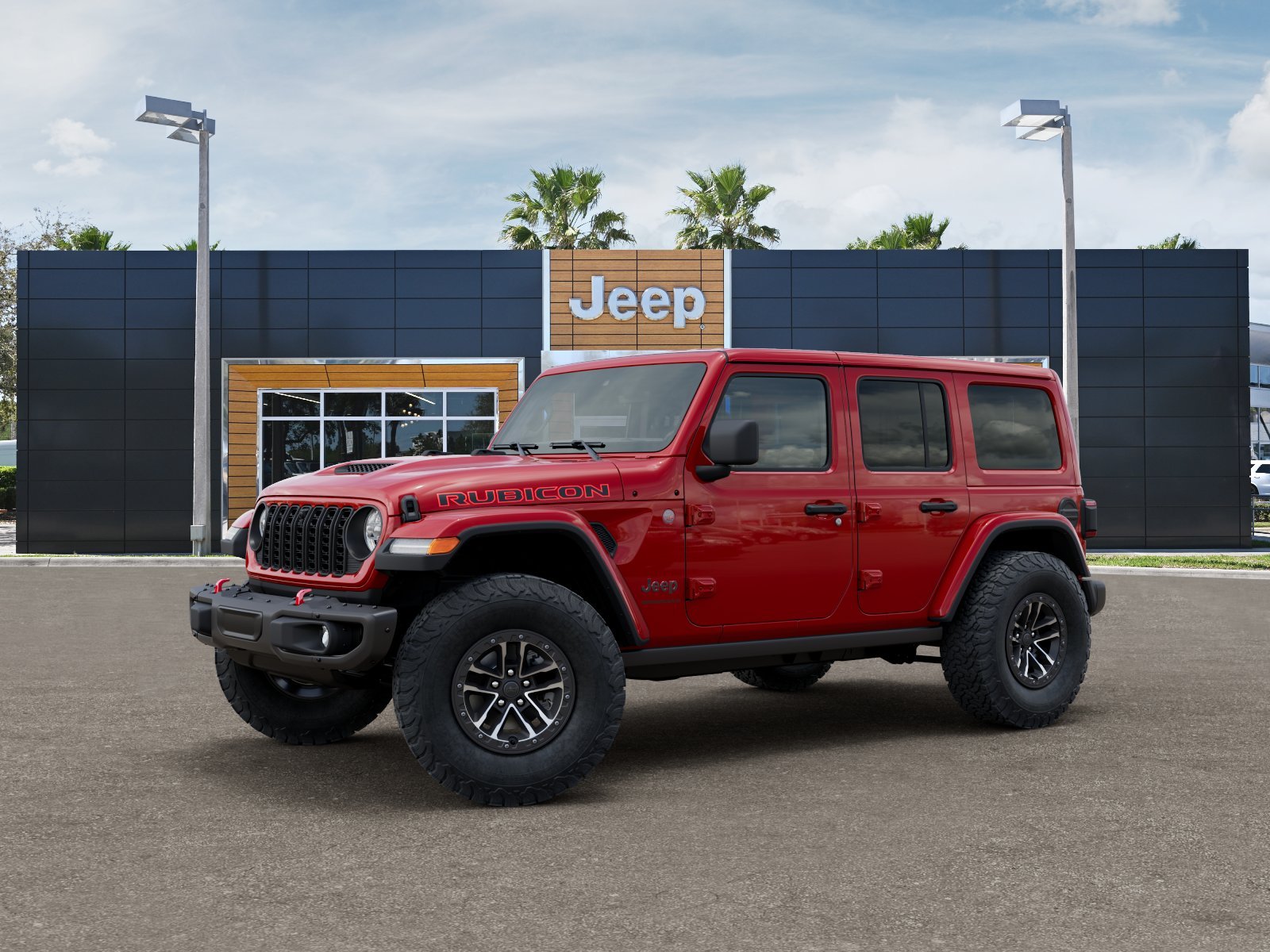 New 2026 Firecracker Red Clear-Coat Exterior Paint Jeep Rubicon X image 2