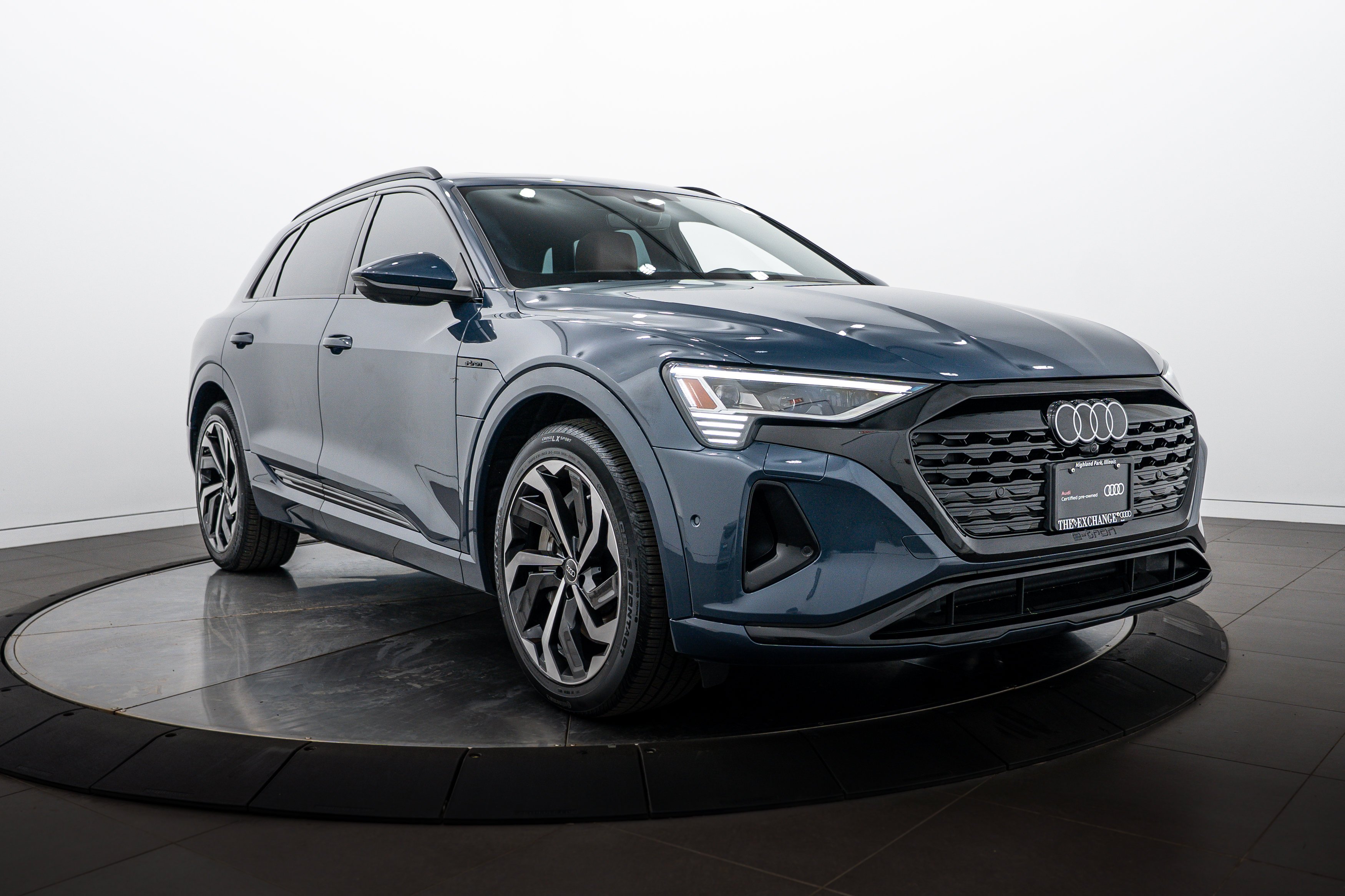 Certified 2024 Audi Q8 e-tron Prestige with VIN WA16AAGE8RB014111 for sale in Highland Park, IL