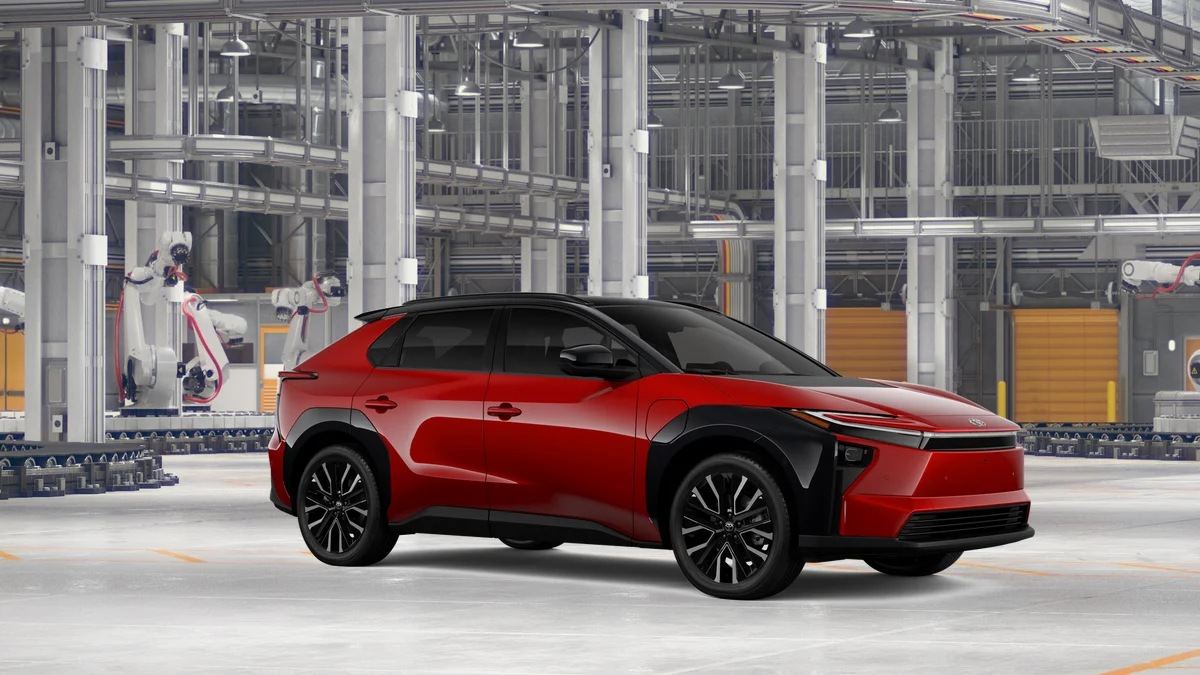 New 2026 Supersonic Red with Midnight Black Metallic roof Toyota Limited image 14
