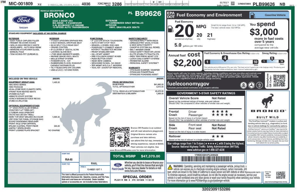 Used 2023 Carbonized Gray M Ford Base image 6
