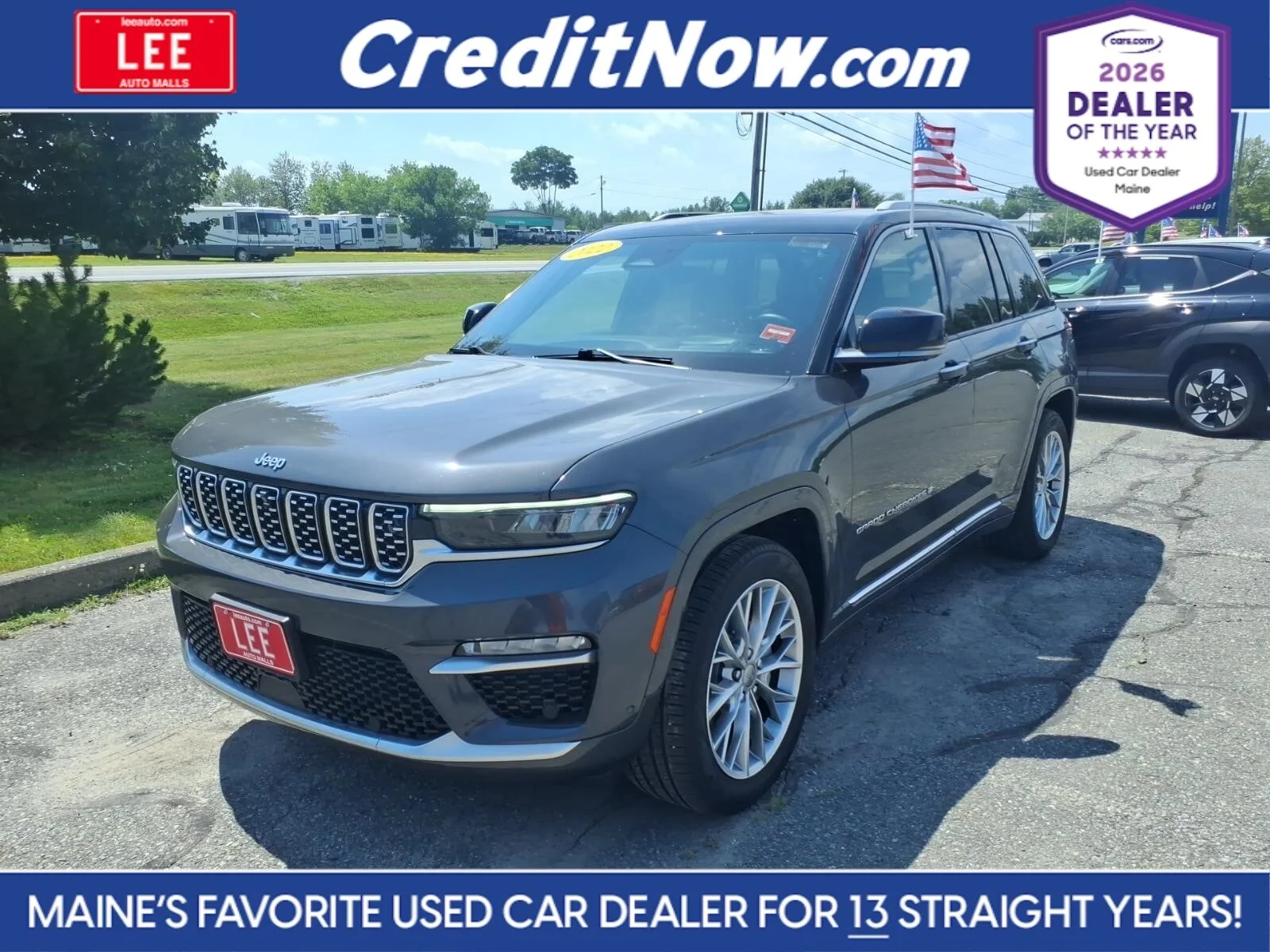 Used 2022 Gray Metallic Jeep Summit image 1