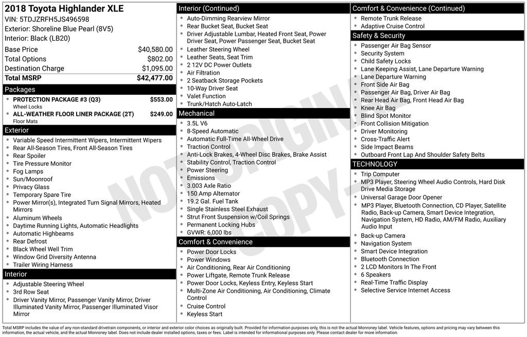 Used 2018 Blue Toyota XLE image 29