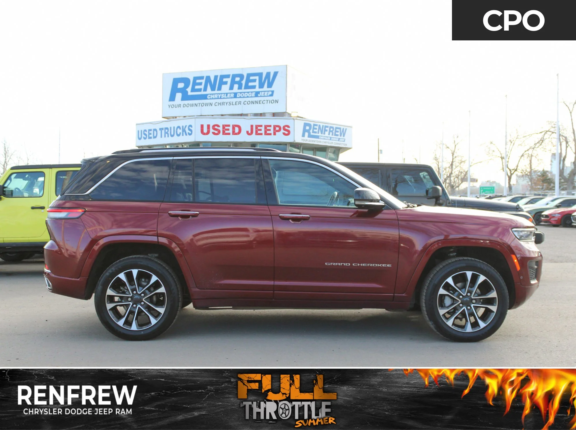 Certified Used 2023 Red Jeep Overland * No Accidents | V6 | Apple CarPlay | Massage Seats | Night Vision | Adaptive Cruise image 1