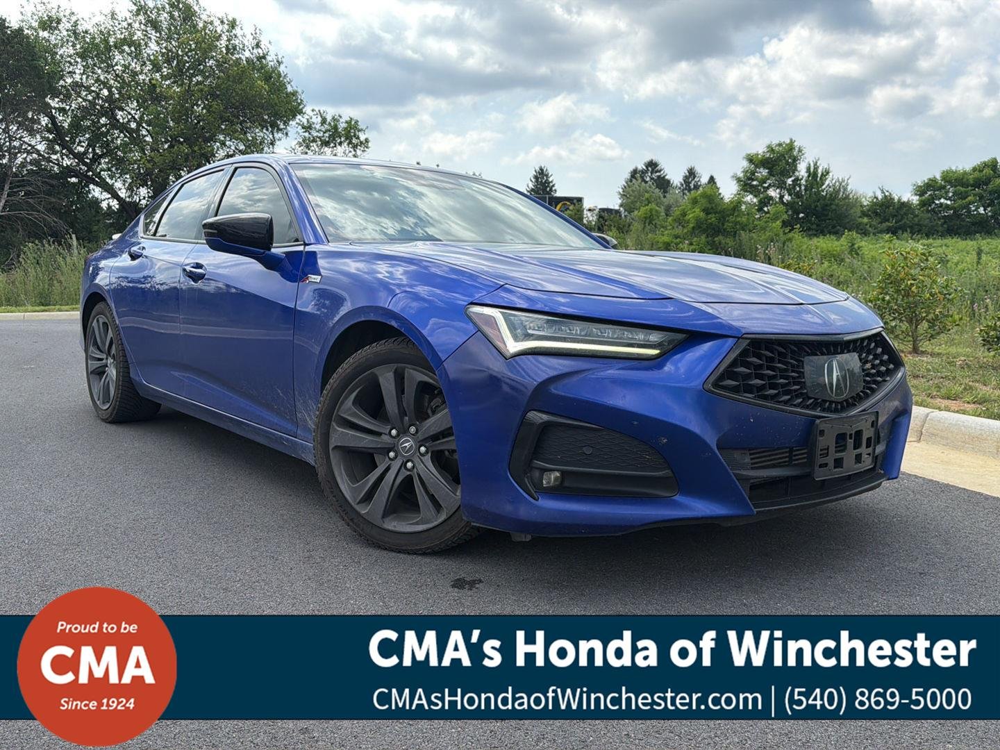 Used 2022 Apex Blue Pearl Acura SH-AWD w/A-SPEC image 1