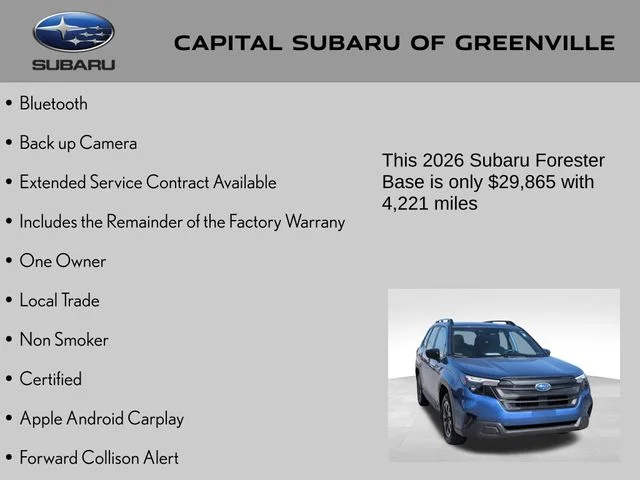 Used 2026 Blue Subaru Base image 4