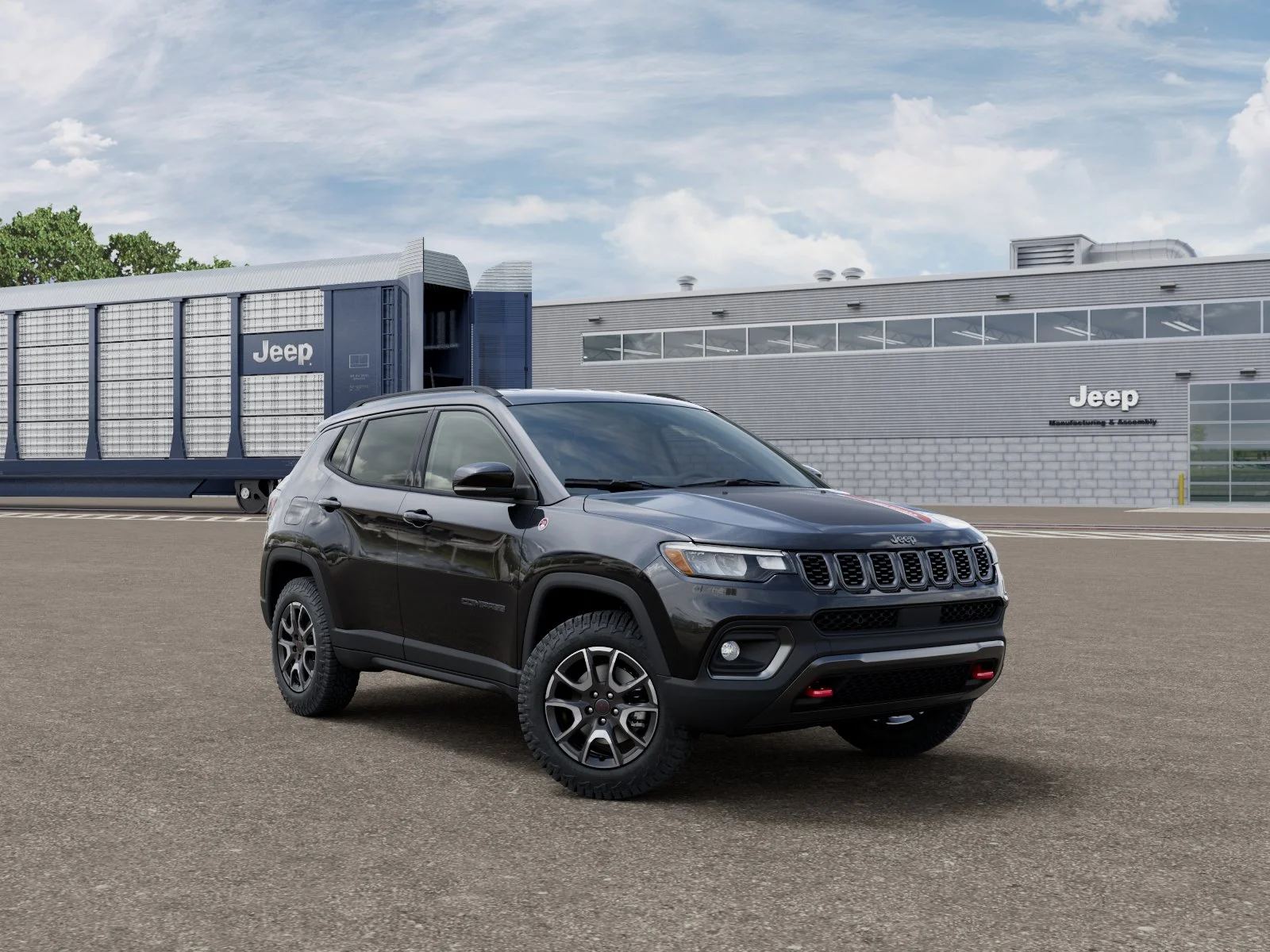 New 2026 Diamond Black Crystal Pearl-Coat Exterior Paint Jeep Trailhawk image 31