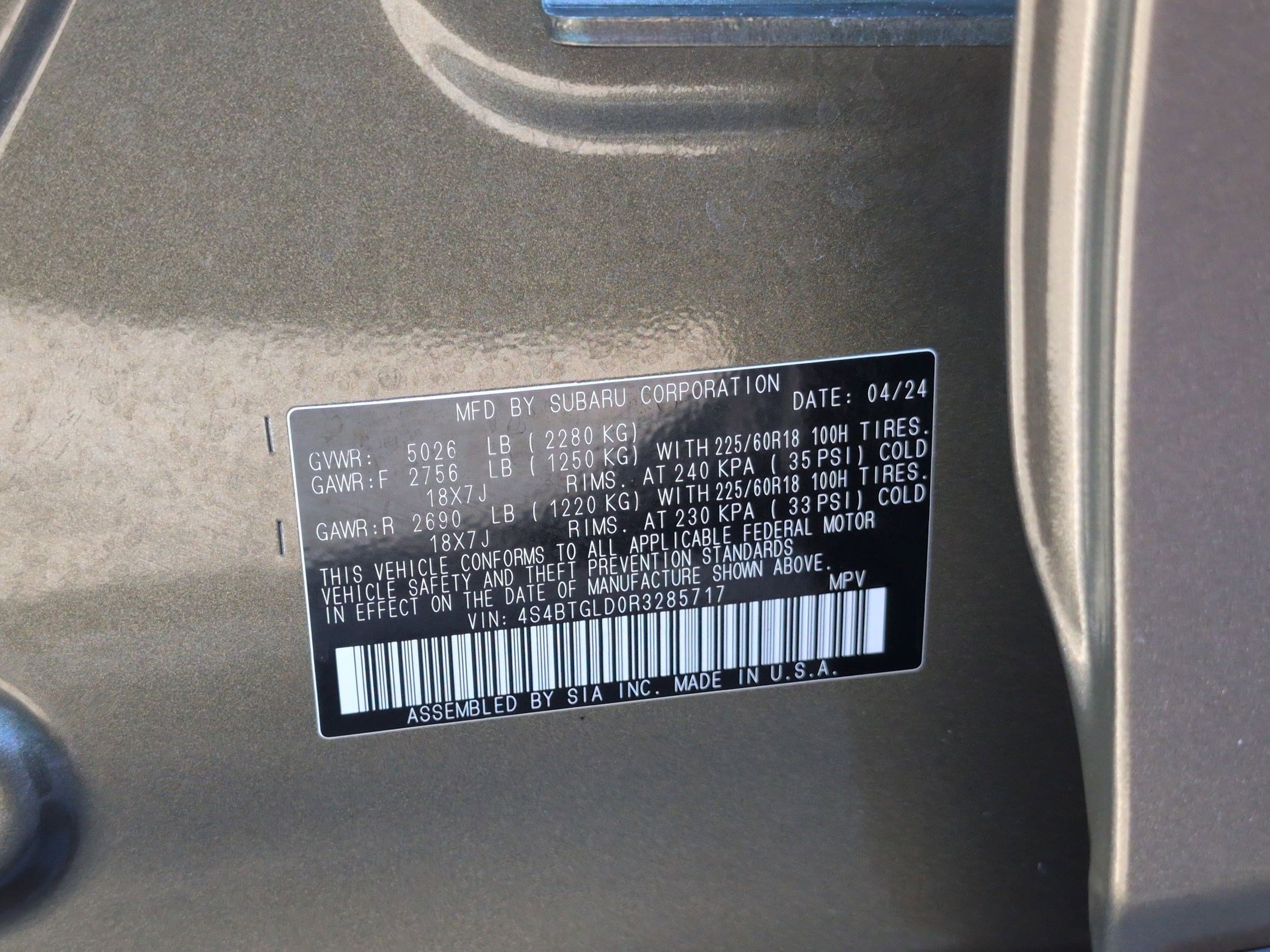 Used 2024 Autumn Green Metallic Subaru Onyx Edition XT image 34