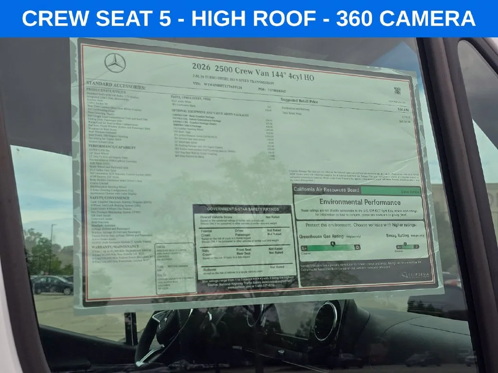 New 2026 Arctic White Mercedes-Benz Crew 144 WB image 7