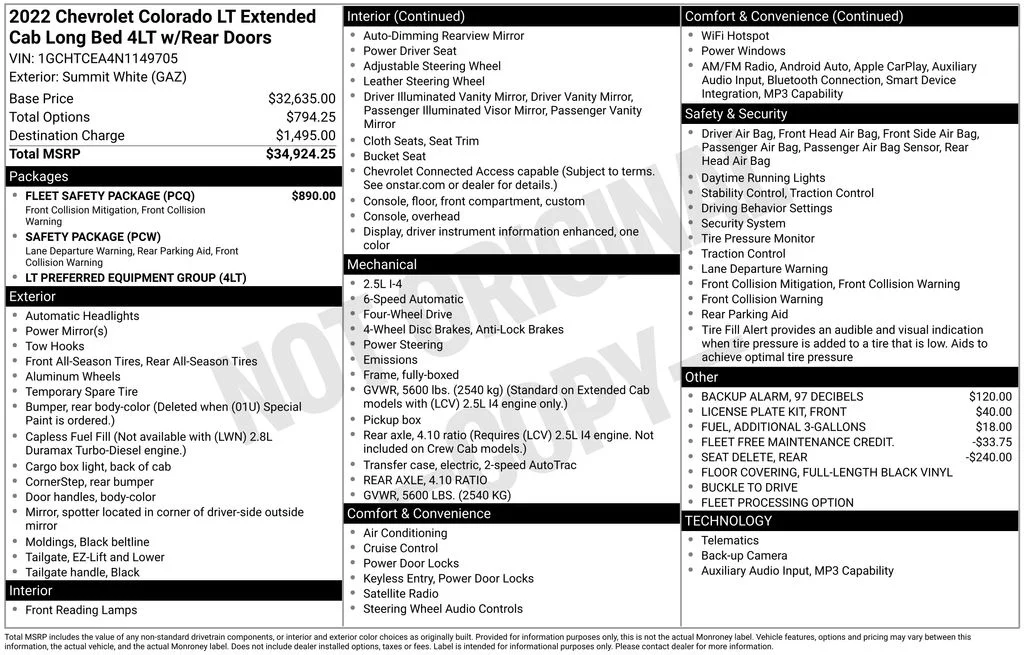 Used 2022 White Chevrolet LT image 7